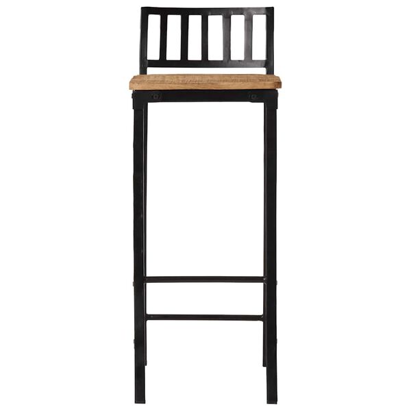 vidaXL 3-dielna barov&aacute; s&uacute;prava, surov&yacute; mangov&yacute; mas&iacute;v a kov