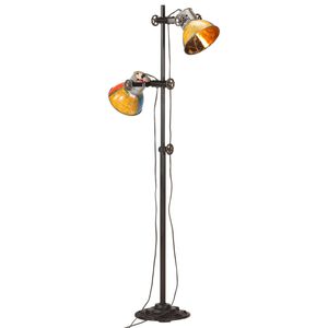 vidaXL Podlahov&aacute; lampa s 2 tienidlami viacfarebn&aacute; E27