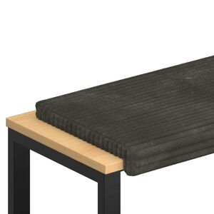 vidaXL Vank&uacute;&scaron; na lavičku Pl plush kord Antracitov&aacute; Hĺbka 35 cm