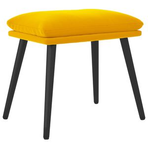 vidaXL Podnožka horčicovo žlt&aacute; 45x29,5x35 cm zamatov&aacute;