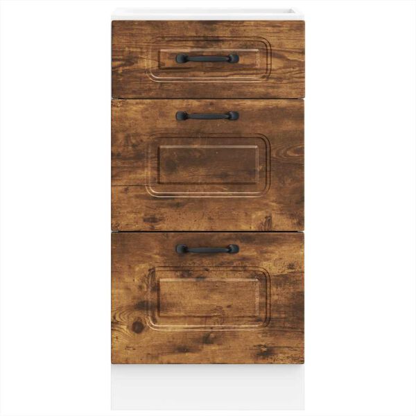 vidaXL Kuchynsk&aacute; spodn&aacute; skrinka Kalmar, dymov&yacute; dub, kompozitn&eacute; drevo