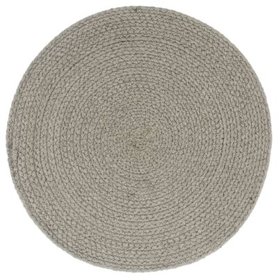 vidaXL Prestierania 6 ks sivé 38 cm bavlnené okrúhle