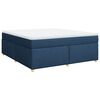 vidaXL Posteľn&yacute; r&aacute;m boxspring s matracom modr&yacute; 180x200 cm l&aacute;tka