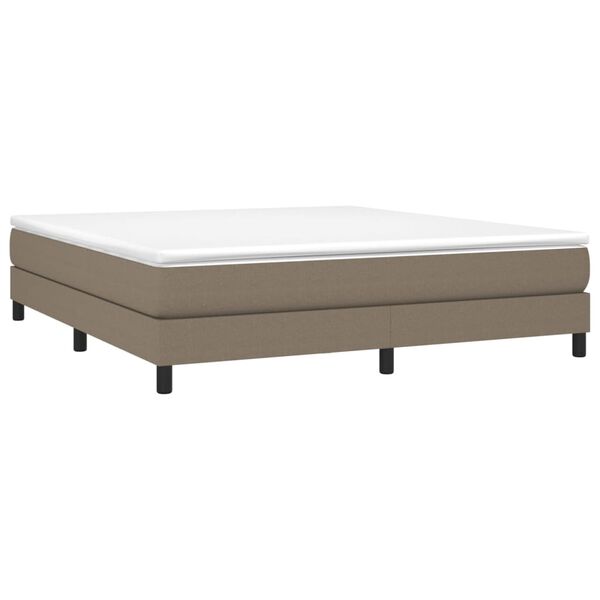vidaXL Posteľn&yacute; r&aacute;m boxspring s matracom sivohned 180x200 cm l&aacute;tka