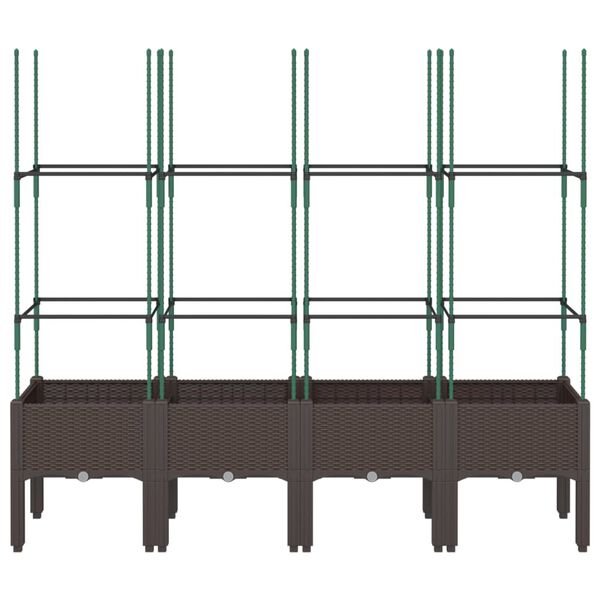 vidaXL Z&aacute;hradn&yacute; kvetin&aacute;č s mriežkou hned&yacute; 160x40x142,5 cm PP