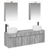vidaXL Set kabinetov do k&uacute;peľne 5 pcs Siv&yacute; Sonoma 50 x 14,5 x 70 cm