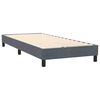 vidaXL Posteľn&yacute; r&aacute;m boxspring s matracom a LED tmavosiv&yacute; 90x220 cm zamat