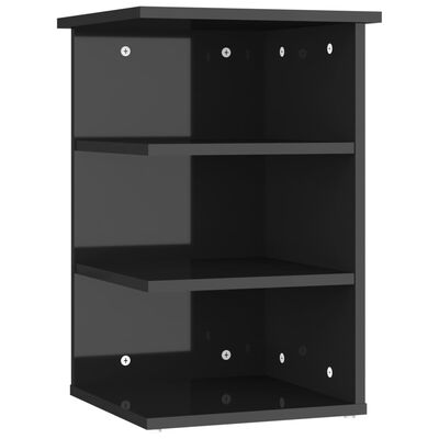 vidaXL Príručná skrinka, lesklá čierna 35x35x55 cm, kompozitné drevo