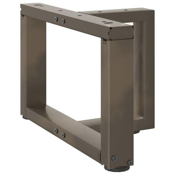 vidaXL Nohy konferenčn&eacute;ho stol&iacute;ka v tvare T, 2 ks, čierne, 40x25x(30-31) cm, oceľov&eacute;