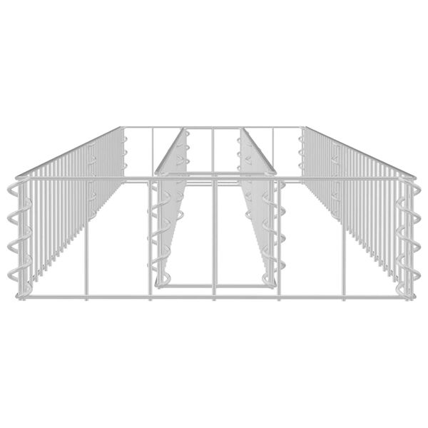 vidaXL Gabiónový vyvýšený záhon pozinkovaná oceľ 180x30x10 cm