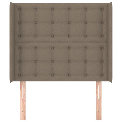 vidaXL Čelo postele so záhybmi sivohnedé 83x16x118/128 cm látka