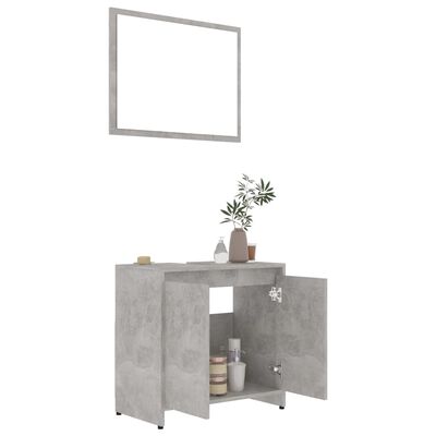 vidaXL Súprava kúpeľňového nábytku, betónovo sivá, kompozitné drevo