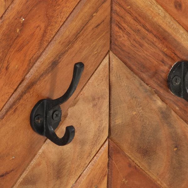 vidaXL Nástenný vešiak na kabáty 90x1x35 cm akáciový masív a železo