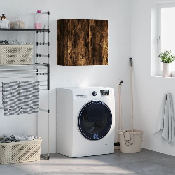 vidaXL Nástenná skrinka dymový dub 60x31x60 cm kompozitné drevo