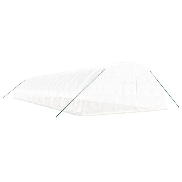 vidaXL F&oacute;liovn&iacute;k s oceľov&yacute;m r&aacute;mom biely 120 m&sup2; 20x6x2,85 m