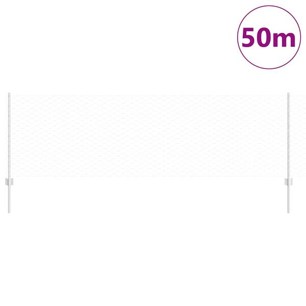 vidaXL Plot s podperou Strieborn&aacute; 0,8 x 50 m Oceľ