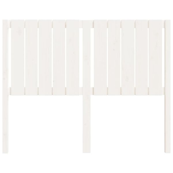 vidaXL Čelo postele biele 125,4x4x100 cm masívna borovica