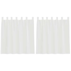 vidaXL Vo&aacute;lov&eacute; z&aacute;vesy s p&uacute;tkami 2 ks Biele 140x140 cm