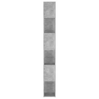 vidaXL Knižnica/deliaca stena betónová sivá 100x24x188 cm