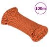 vidaXL Lodn&eacute; lano oranžov&eacute; 3 mm 100 m polypropyl&eacute;n