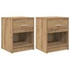 vidaXL Nočné skrinky 2 ks so zásuvkou dub artisan 40x34x50 cm