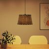 vidaXL Tienidlo na stropnú lampu, hnedé Ø45x28 cm, prútie