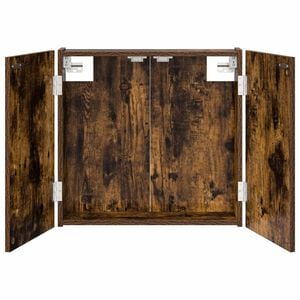 vidaXL Skriňa na terč Dymov&yacute; dub 56 x 12 x 53,5 cm Kompozitn&eacute; drevo
