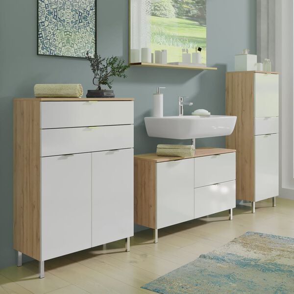 Germania Skrinka pod um&yacute;vadlo GW-Mauresa 34x80x56cm dub grandson biela