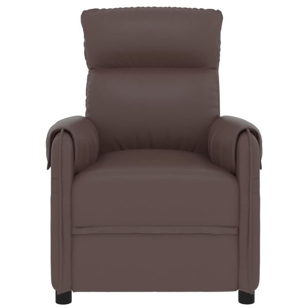 vidaXL Elektrick&eacute; mas&aacute;žne kreslo hned&eacute; umel&aacute; koža