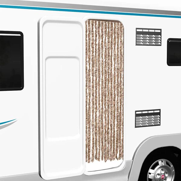 vidaXL Z&aacute;ves proti hmyzu b&eacute;žov&yacute; a tmavohned&yacute; 56x200 cm ženilka