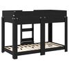 vidaXL Poschodov&aacute; posteľ pre deti s matracmi Čierny dub 80 x 160 cm