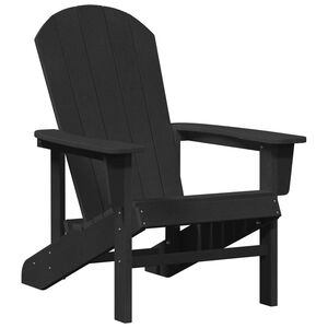 vidaXL Adirondack stolička Čierna HDPE