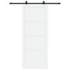 vidaXL Posuvn&eacute; dvere 93 x 232 cm Kompozitn&eacute; drevo Biela a čierna