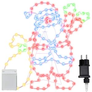vidaXL Svetlo Santa Claus Viacfarebn&yacute; 58.5 x 60 x 1.3 cm Železo