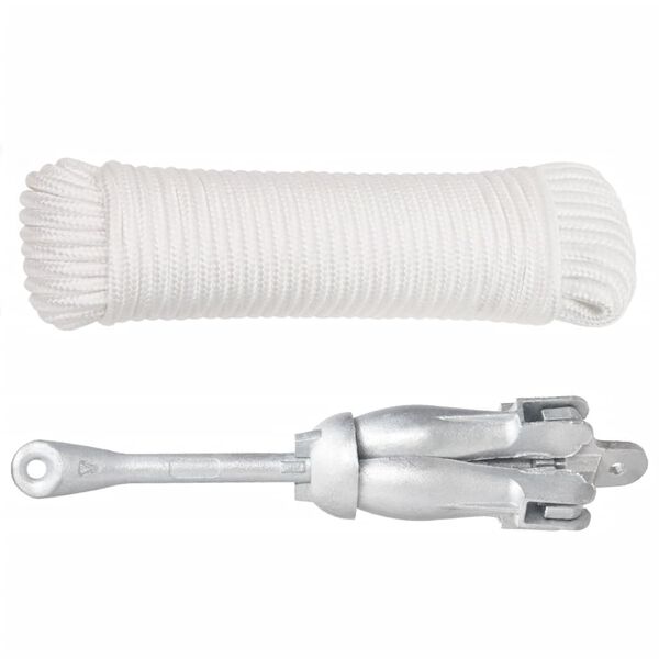 vidaXL Skladacia kotva s lanom 4 kg žiarovo pozinkovan&aacute; liatina