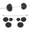 vidaXL S&uacute;prava činiek barbell 30 kg