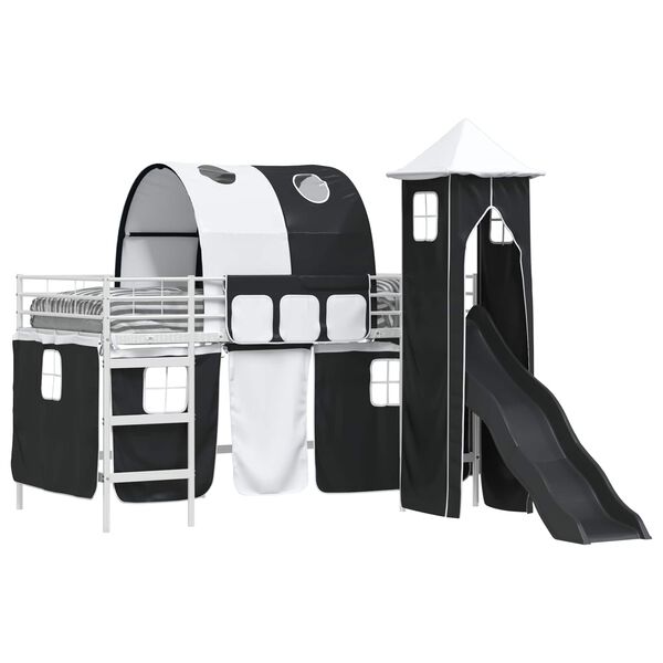 vidaXL Biela a čierna 107 x 200 cm