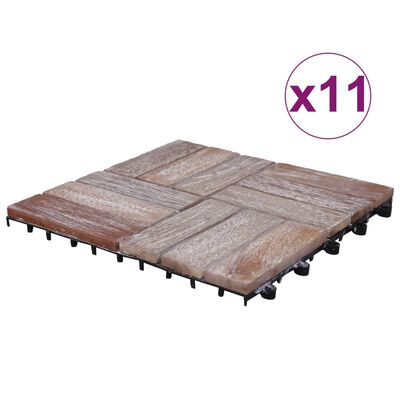 vidaXL Podlahové dlaždice 11 ks 30x30 cm recyklovaný masív