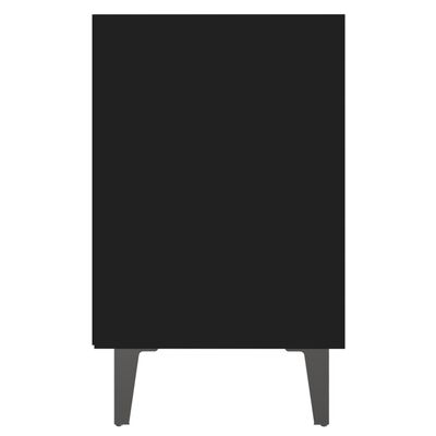 vidaXL Nočné stolíky s kovovými nohami 2 ks, čierne 40x30x50 cm