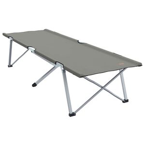 vidaXL Skladacia kempingov&aacute; posteľ Siv&aacute; 194 x 62,5 x 42,5 cm