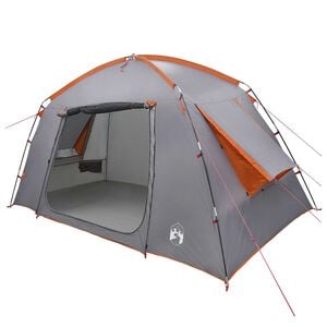 vidaXL Stan chata &Scaron;ed&aacute; a oranžov&aacute; 300 x 210 x 156 cm Polyester