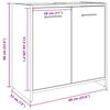 vidaXL Skrinka na umývadlo staré drevo 60x33x60 cm kompozitné drevo