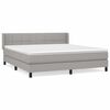 vidaXL Boxspring posteľ s matracom svetlosiv&aacute; 100x200 cm l&aacute;tka