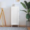 vidaXL Lamelov&eacute; dvierka na skrinku, biele 99,3x39,4 cm, borovica