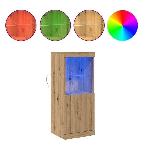 vidaXL LED komoda Remeseln&yacute; dub 41 x 37 x 100 cm Kompozitn&eacute; drevo