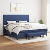 vidaXL Boxspring posteľ s matracom modr&aacute; 200x200 cm l&aacute;tka