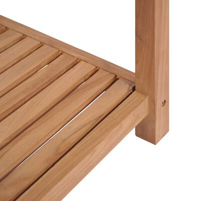 vidaXL Kúpeľňový regál z teakového dreva so 4 poličkami 42x42x165 cm