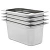 vidaXL Gastron&aacute;doby 4 ks, GN 1/3, 150 mm, nehrdzavej&uacute;ca oceľ