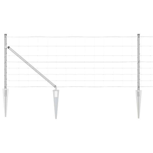 vidaXL Stĺp na plot. Zinkovan&yacute; 25 x 0,8 m Oceľ