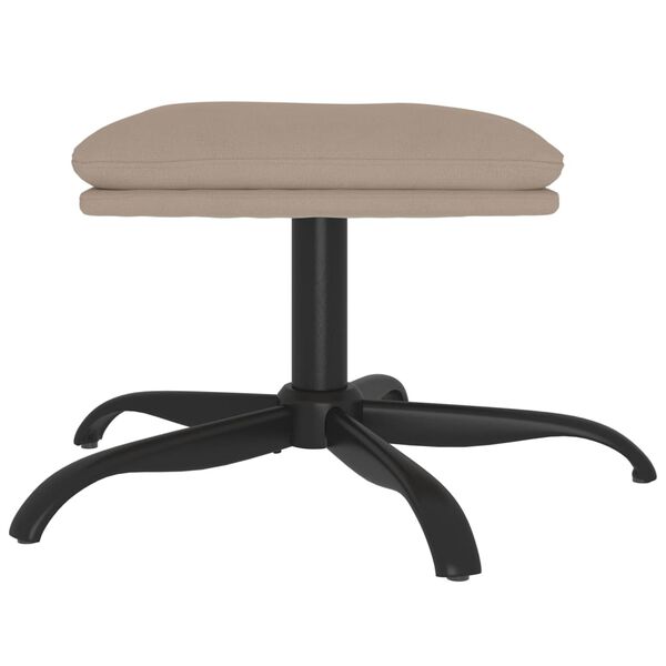 vidaXL Podnožka bledosiv&aacute; 60x60x36 cm l&aacute;tka z mikrovl&aacute;kna